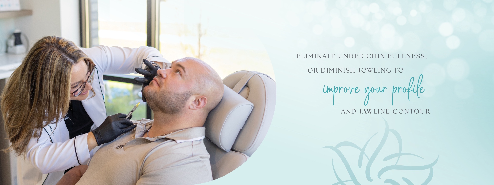 Patient receiving Kybella at Refresh Aesthetic Center in Whitefish Bay WI